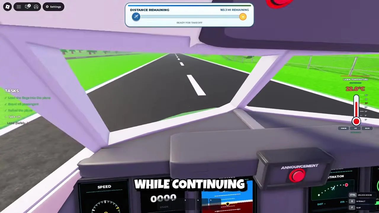 Bumpy Flight cockpit instruments from gameplay footage