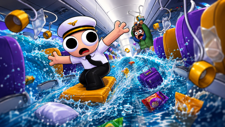 Bumpy Flight cabin chaos official artwork