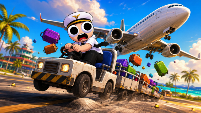 Bumpy Flight luggage crew official artwork
